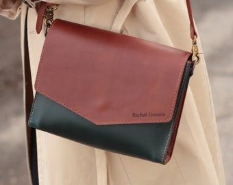 Leather Crossbody Bag: Custom Color, Minimalist Everyday Purse