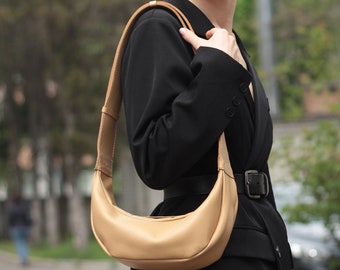 Crossbody Bag Gray Leather Purse Woman Handbag Leather Tote Shoulder Bag Gift For Her Top Handle Bag  Handmade Purse Premium Quality