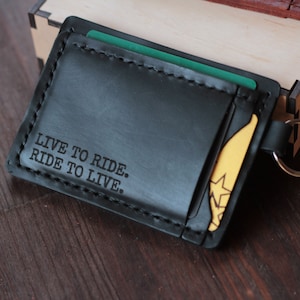 Schlüsselanhänger Brieftasche Schwarz Kartenhalter Schlüsselring Brieftasche Kreditkartenhalter Business ID Kartenhalter personalisierte Geschenk Vatertag Geschenk Geldbörse