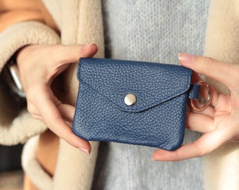 Cartera de cuero para mujer, monedero pequeño, monedero, billetera suave personalizada, regalo para novia, billetera pequeña
