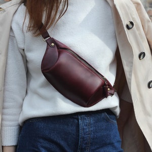 Sac banane en cuir, sac banane en cuir, sac banane, sac banane, sac banane, sac de festival, sac banane pour vêtements, sac banane en cuir, sac banane