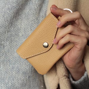 Cartera de cuero para mujer, monedero pequeño, monedero, billetera suave personalizada, regalo para novia, billetera pequeña