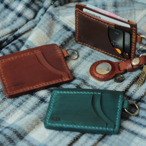 Cartera de llavero, cartera de llavero personalizada, llavero de cartera, monedero de cuero, llavero titular de tarjeta llavero de cuero titular de tarjeta