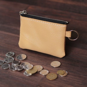 Schlüsselanhänger Brieftasche Beige Schlüsselanhänger Kartenhalter, Personalisierte Schlüsselanhänger Brieftasche, Brieftasche Schlüsselanhänger, Leder Geldbörse, Kartenhalter Schlüsselanhänger