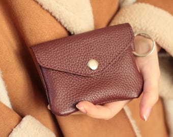 Cartera de cuero para mujer, monedero pequeño, monedero, billetera con monedas, minimonederos, billetera de cuero para mujer, monedero pequeño