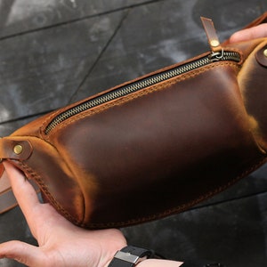 Sac banane, sac banane en cuir personnalisé pour femme, sac banane en cuir, sac bandoulière en cuir, sac banane marron, sac banane, sac banane