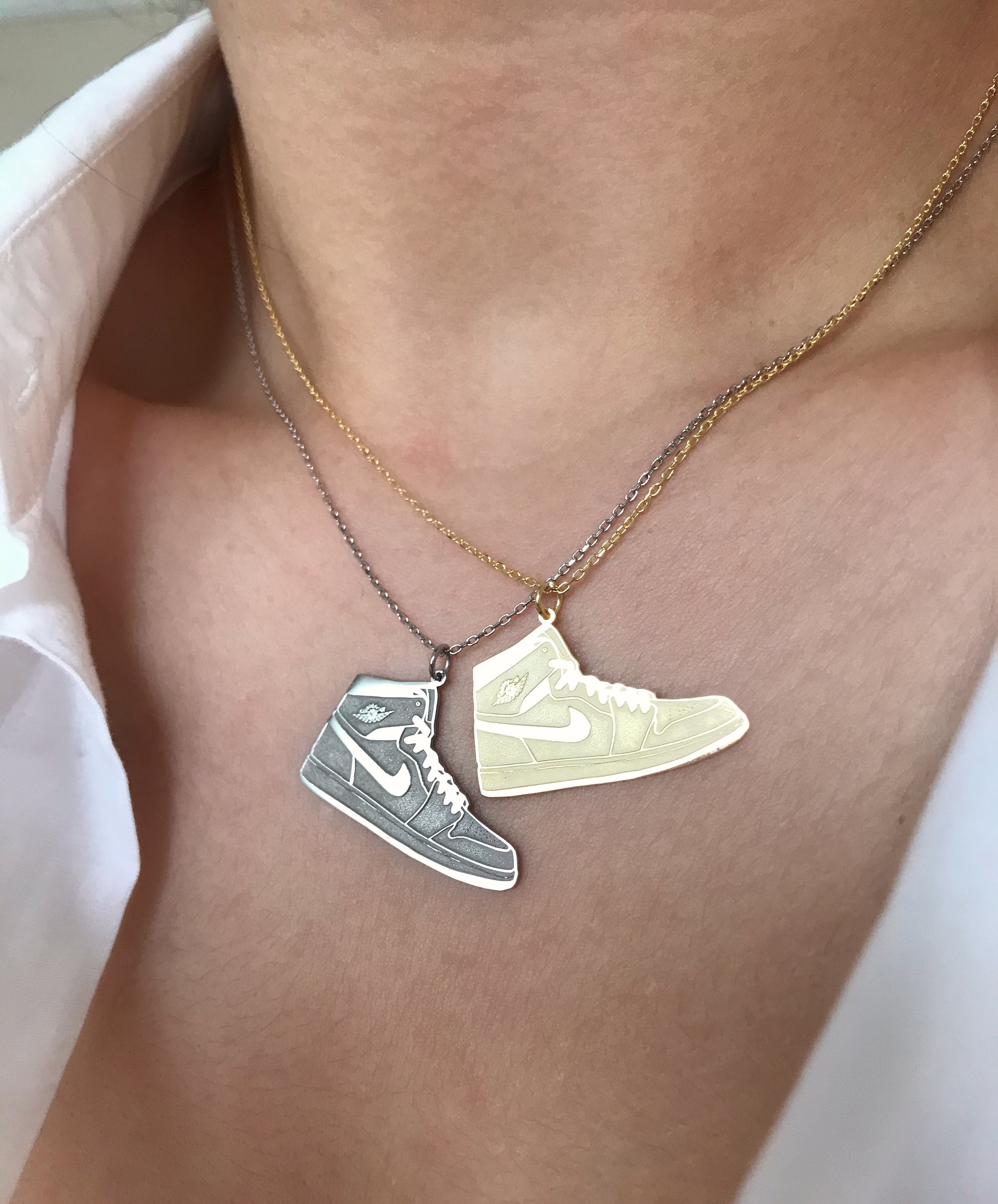 925 sterling silver jordan necklaceair jordan 1 high laced Etsy