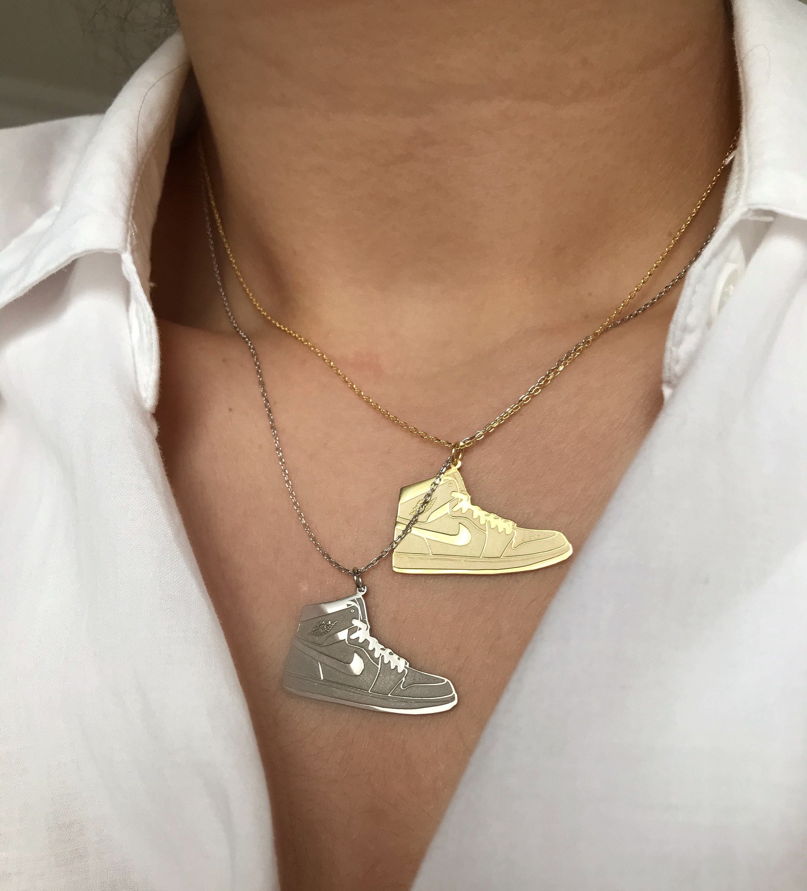 925 sterling silver jordan necklaceair jordan 1 high laced Etsy