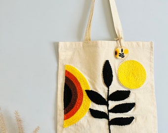 Punch Needle Tote Bag ~ Zon schijnt