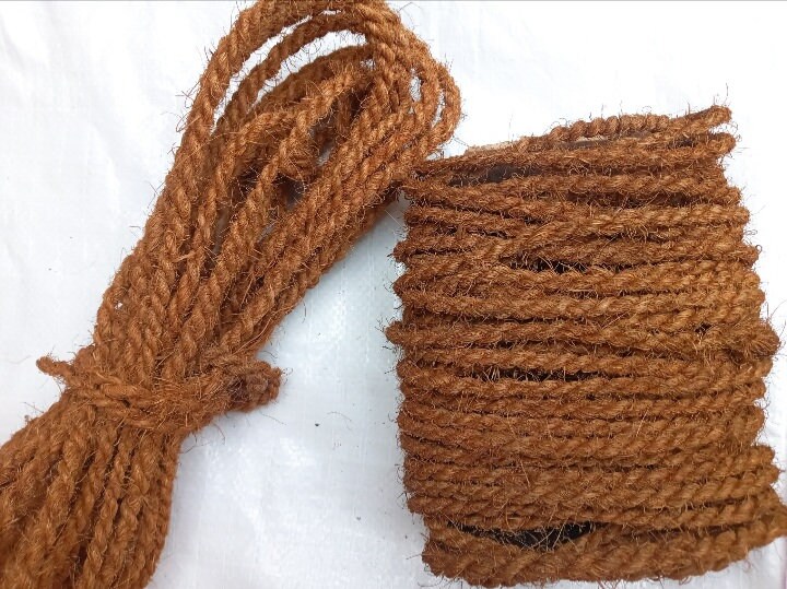 Coconut Fiber Rope coir Natural Coconut Rope Handmade Fiber Etsy