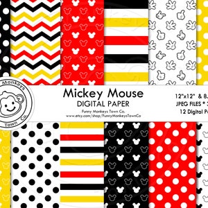 MINNIE Mouse Digital Paper Instant Download Printable or - Etsy