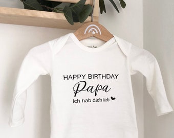 Happy Birthday alles gute zum Geburtstag Papa Vater Geschenk Bügelbild diy Botschaft Überraschung Für Body shirt Vatertag