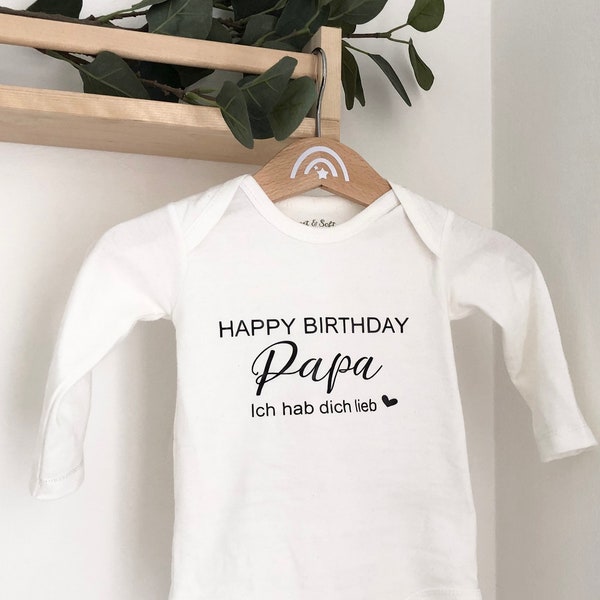 Happy Birthday alles gute zum Geburtstag Papa Vater Geschenk Bügelbild diy Botschaft Überraschung Für Body shirt Vatertag