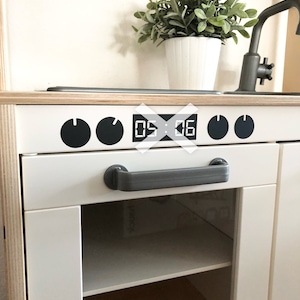 Oven Buttons Stickers for Children's Kitchen Play Kitchen DIY