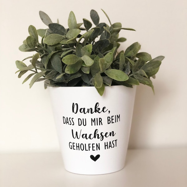 Aufkleber Sticker für Blumentopf Danke Geschenk Erzieherin Tagesmutter Hebamme Abschiedsgeschenk Überraschung Vorschulkind Kindergarten