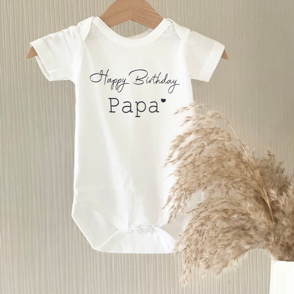 Happy Birthday alles gute zum Geburtstag Papa Vater Geschenk Bügelbild  Botschaft Überraschung diy Body Shirt Pullover