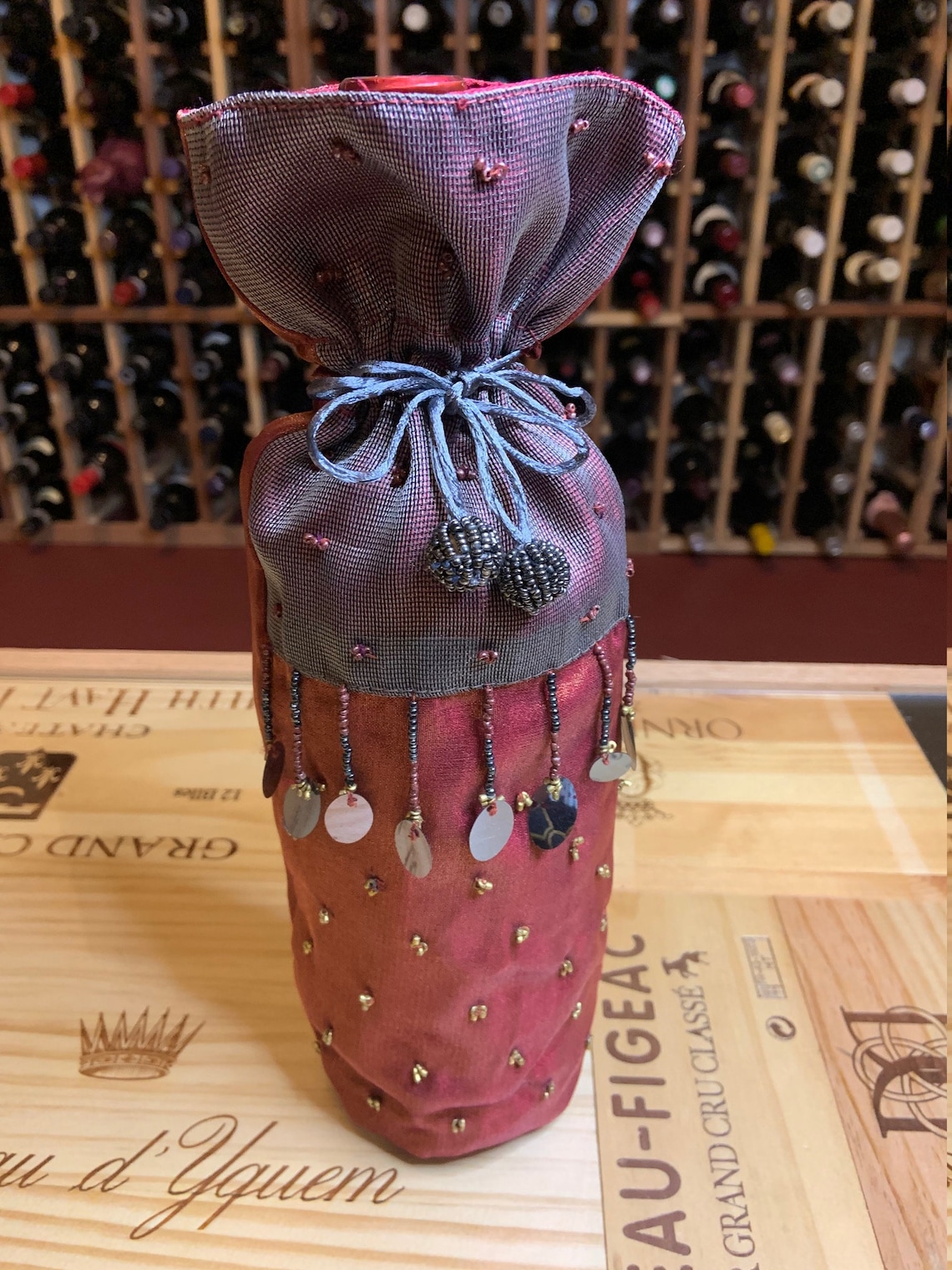 Luxury Fabric Wine Gift Bag Spirits Gift Bag Wine bottle Etsy