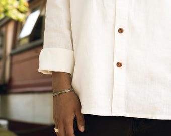 Sustainable White Hemp Shirt | 100% Hemp