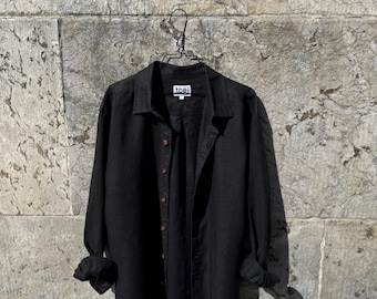 Sustainable Black Hemp Shirt | 100% Hemp