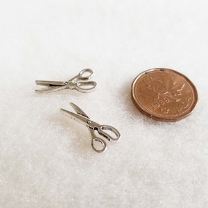 Miniature Silver Sewing Scissors, Choose 1, 2, 5 or 10 pairs, Silver, MS103