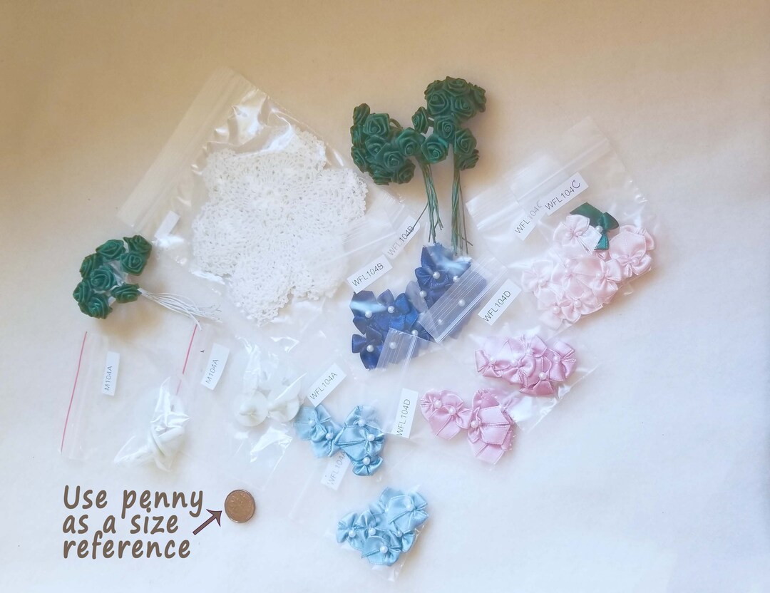 Grab Bag of Doilies Doll Joints Ribbon Rosettes Pre-tied - Etsy Canada