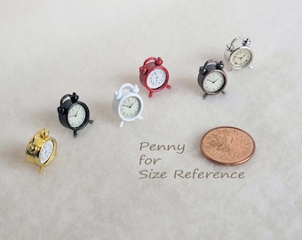 Miniature Alarm Clocks, Dollhouse Alarm Clock, Miniature Desk Clock, 1pc, MM151