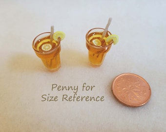 Miniature (Large) Iced Tea Drinks, Dollhouse Drinks, MK163