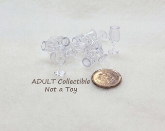 Miniature Empty Wine Glass Blanks, for Adult Collectors