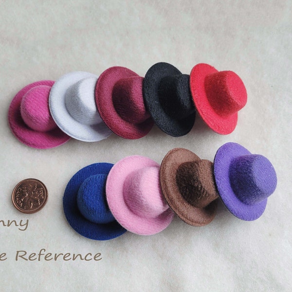 Miniature Doll Felt Hats, 2pc, MH104