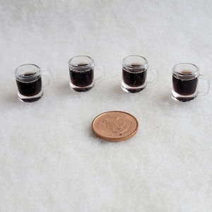Miniature Mugs of Coffee,  Set of 4, MK138F