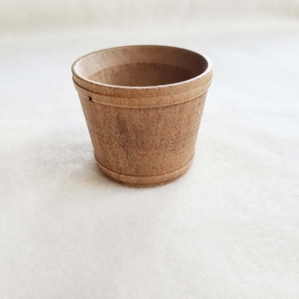 Pre-stained Pail, Wood Turnings, Small Wooden Buckets, 45mm high, 1pc, WT107B