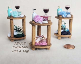 Miniature Bathroom Table for Adult Collectors, not a toy! MWS01