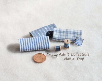 Miniature Sewing Accessory Bundle, GREY, Adult Collectible - NOT a Toy,   MS112K