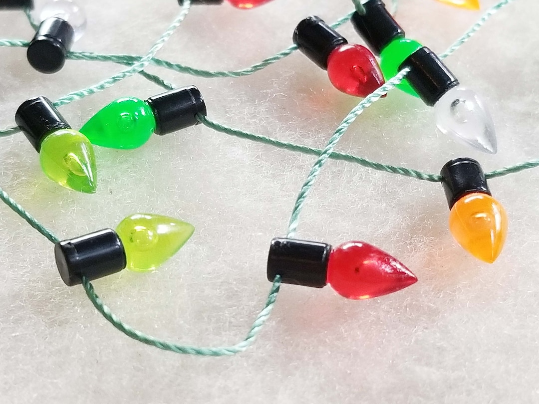 Miniature FAUX Christmas Lights, Semitranslucent, Tiny Christmas