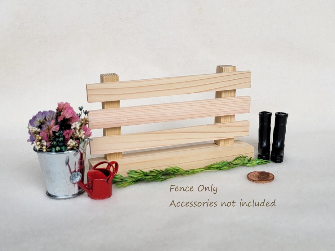 One Section of Unfinished Wood Rustic Fence With Horizontal Rails ...
