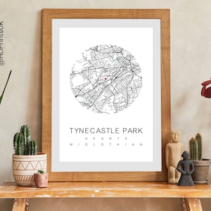 Heart of Midlothian FC - Tynecastle Park Stadion - Perfektes Geschenk für Fußball Fans - Die Herzen - Karte Poster - Geburtstagskarte - Digital