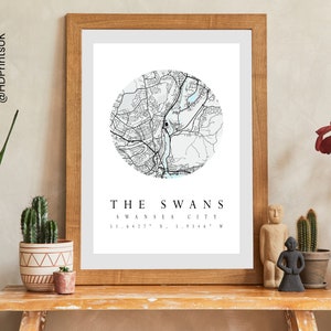 Swansea City - Swansea.com Stadion - Perfektes Geschenk für Fußball Fans - Karte Poster - Wand Dekoration - Geburtstagskarte - Digital