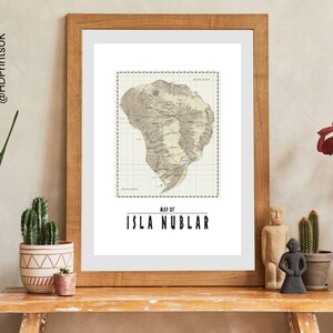 Jurassic Park - Isla Nublar Movie Map - Topographical Film - Wall Decor - Birthday Card - Digital - Poster
