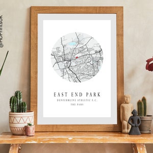 Dunfermline Athletic F.C. - East End Park - Perfektes Geschenk für Fußball Fans - The Pars Poster - Wand Dekoration - Geburtstagskarte - Digital