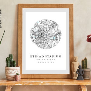 Manchester City FC - Etihad Stadium - Perfect Gift for Football Fans - The Citizens - Wall Decor - Birthday Card - Digital - 2 Designs