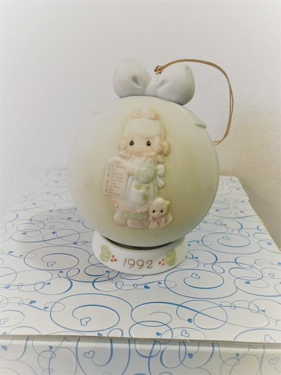 Precious Moments Ball Ornament - 1992 But the Greatest of These is Love