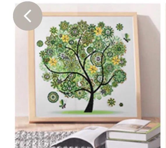 Winter Flower Tree Diamond Art Kit - 30x40 cm