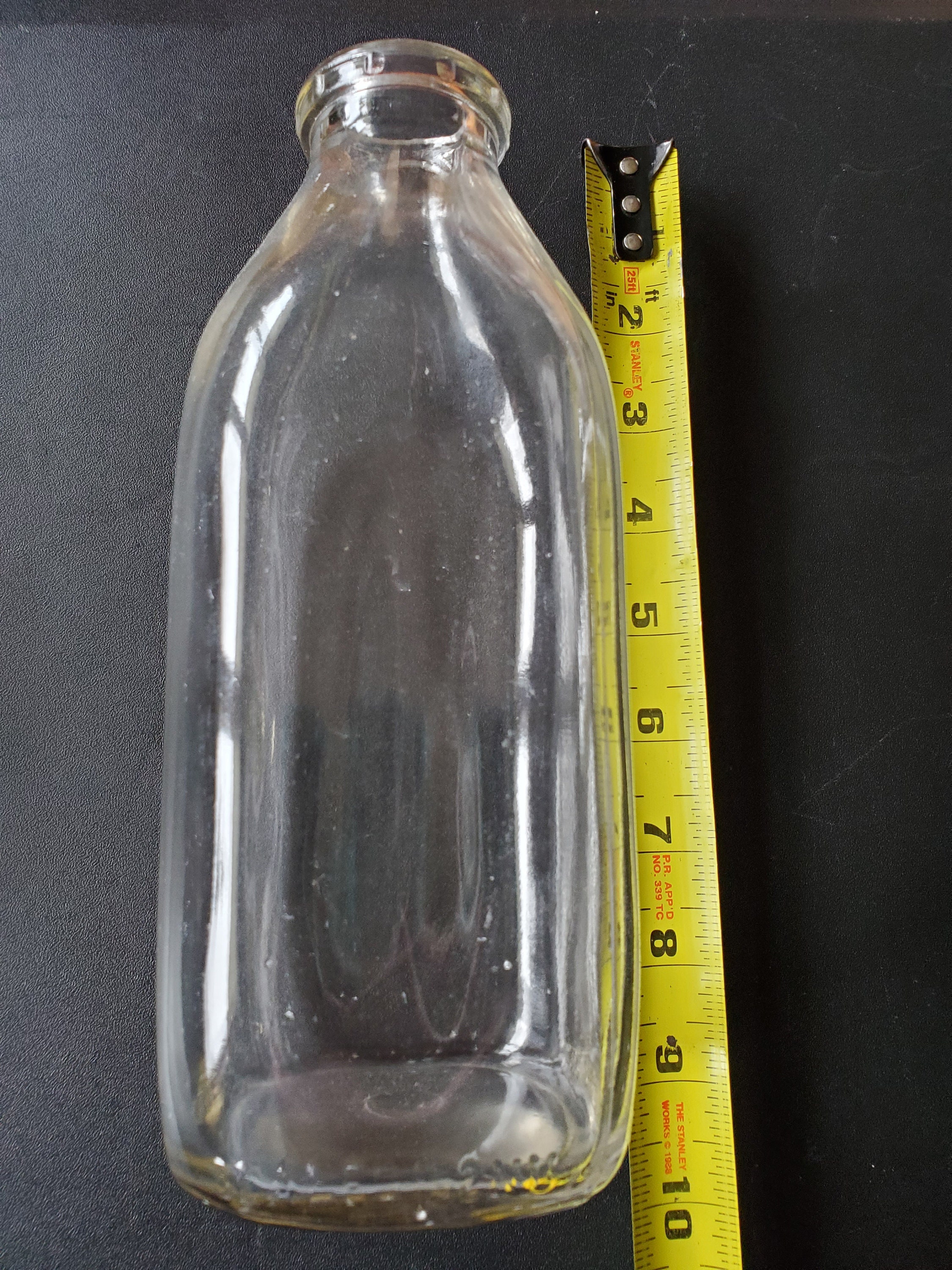 Square Quart Size Milk Bottle Etsy