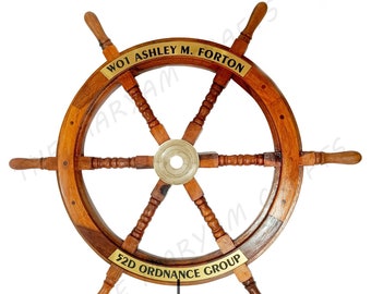 Handmade Wooden Ship Wheel, Marine Boat Wheel, Nautical Coastal Wall Decor, Beach House Decor, Wall Art, Personalize Luxury Décor Gift