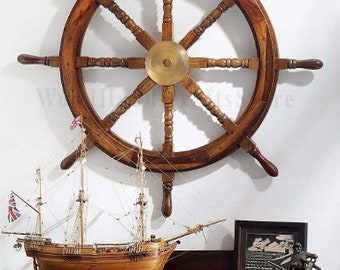 Nautical Wooden Ship Wheel 12 Pirate Décor- Ships Wheel for Home Boats Helm Steering JonChen and Wall Hanging Decorative Boat Accessory for Bedroom/Kids Room/Bathroom/Guest Room Nautical Wooden Ship Wheel 12 Pirate Décor- Ships Wheel for Home Boats Helm Steering JonChen and Wall Hanging Decorative Boat Accessory for Bedroom/Kids Room/Bathroom/Guest Room