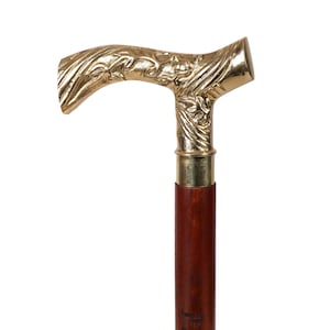Personalized Wood Walking Canes for men and women, Handcrafted Brass Walking Stick, Father's day Gifts,Vintage Cane