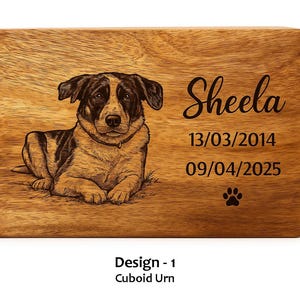 Custom Pet Portrait Urn, Dog or Cat Ashes Box, Personalized Cremation Urn, Pet Loss Gift, Memorial Keepsake with Photo