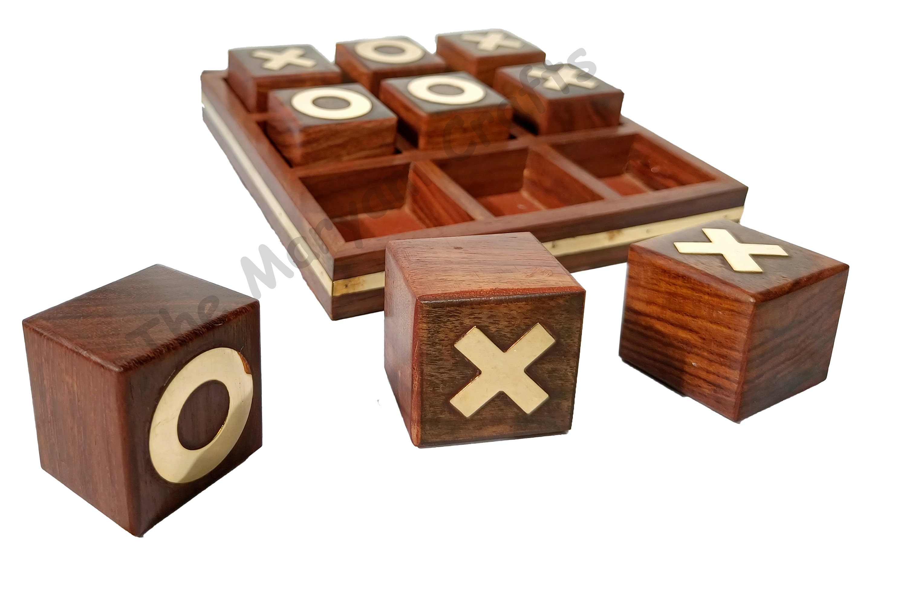 36 Set Tic Tac Toe Game Includes 360 Mini Wooden Tropical Fish