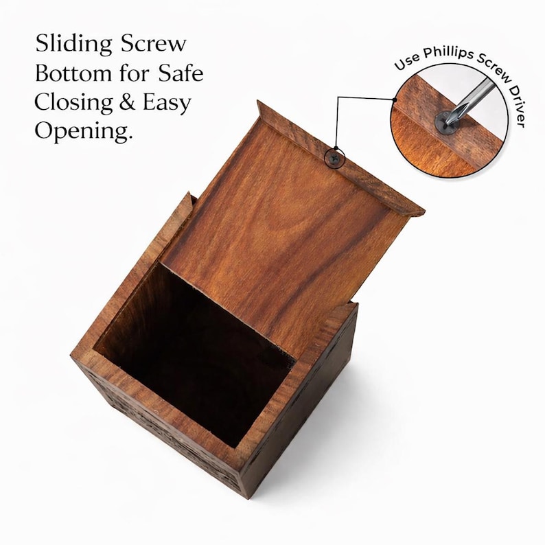 Engraved Rosewood Pet Urn: Dog & Cat Memorial Ash Box image 13