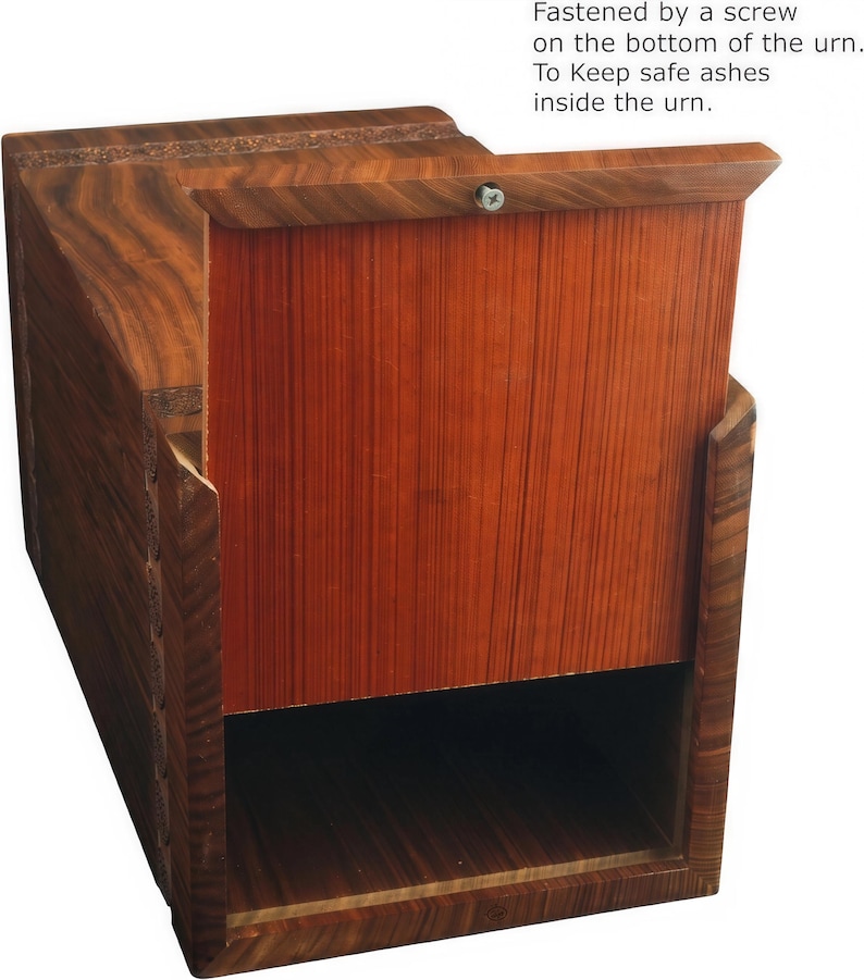 Engraved Rosewood Pet Urn: Dog & Cat Memorial Ash Box image 10